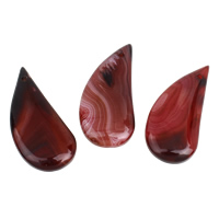 Pendentif Agate dentelle, agate lace, larme, rouge foncé, 19x41x5mm-20x41x6mm, Trou:Environ 1mm, 5PC/sac, Vendu par sac