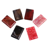 agate misto pendente, 22x33x6mm-22x33x5.5mm, Foro:Appross. 1-1.5mm, 5PC/borsa, Venduto da borsa