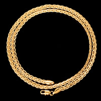 Messing Chain halskæde, 18K forgyldt, Unisex, bly & cadmium fri, 5mm, Solgt Per Ca. 23.5 inch Strand