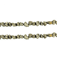 Golden Pyrite Bead, Nuggets, naturlig, forskellig størrelse for valg, Hole:Ca. 1mm, Længde Ca. 16 inch, Solgt af Lot