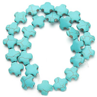 Turquoise Beads Cross blue Approx 1.5mm Approx Sold Per Approx 15.5 Inch Strand