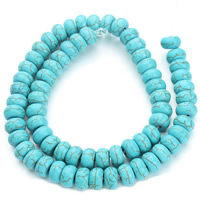 Syntetický Turquoise Korálek, Drum, modrý, 15.5mm, Otvor:Cca 1.5mm, Cca 24PC/Strand, Prodáno za Cca 15.5 inch Strand