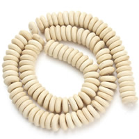 Turquesa sintética grânulos, miçangas, Roda plana, branco, 10x3.5mm, Buraco:Aprox 1.5mm, Aprox 110PCs/Strand, vendido para Aprox 15.5 inchaltura Strand