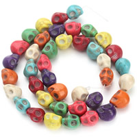 Turquoise Beads Skull mixed colors Approx 1.5mm Approx Sold Per Approx 15.5 Inch Strand