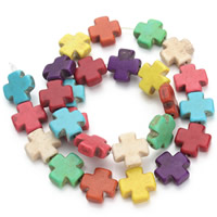 Turquoise Beads Cross mixed colors Approx 1.5mm Length Approx 15.5 Inch  Sold By Bag