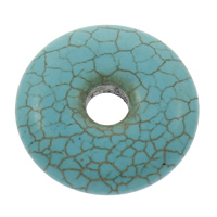 Syntetický Turquoise Propojení kroužek, Kobliha, modrý, 30x6.5mm, Otvor:Cca 7mm, 10PC/Bag, Prodáno By Bag