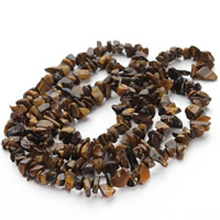 Tiger Eye perle, Nuggetsi, 5-8mm, Rupa:Približno 1.5mm, Približno 120računala/Strand, Prodano Per Približno 31 inčni Strand