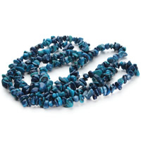 Grânulos corais naturais, coral sintetico, Pepitas, azul, 5-8mm, Buraco:Aprox 1.5mm, Aprox 120PCs/Strand, vendido para Aprox 31 inchaltura Strand