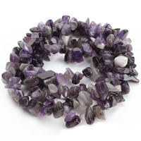 Natuurlijke Amethyst kralen, Amethist, Nuggets, Februari Birthstone, 8-12mm, Gat:Ca 1.5mm, Ca 76pC's/Strand, Per verkocht Ca 31 inch Strand