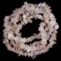 Természetes rózsakvarc gyöngy, Rose Quartz, Nuggets, 5-8mm, Lyuk:Kb 1.5mm, Kb 120PC-k/Strand, Naponta eladott Kb 31 inch Strand