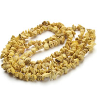 Grânulos de turquesas, Turquesa sintética, Pepitas, amarelo, 5-8mm, Buraco:Aprox 1.5mm, Aprox 120PCs/Strand, vendido para Aprox 31 inchaltura Strand