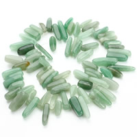 aventurine vert goutte, pepite, 8-25mm, Trou:Environ 1.5mm, Environ 36PC/brin, Vendu par Environ 15.5 pouce brin