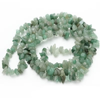 Zelená Aventurine Korálek, Nuggets, 5-8mm, Otvor:Cca 1.5mm, Cca 120PC/Strand, Prodáno za Cca 31 inch Strand