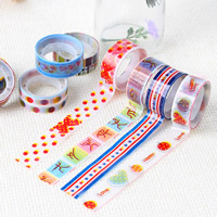 Decoratieve Tape, Plastic, gemengd, 36mm, 20pC's/Bag, 1m/PC, Verkocht door Bag