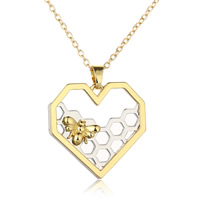 Zinc Alloy Jewelry Necklace with iron chain Heart plated oval chain & for woman lead & cadmium free Length Approx 17.5 Inch Sold By Bag