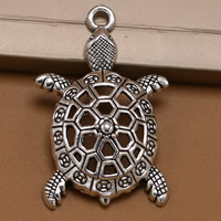 Zinc Alloy Animal Pendants Turtle antique silver color plated lead & cadmium free Approx 1.5mm Sold By Bag