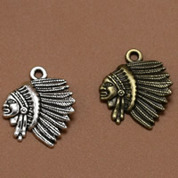 Character Shaped Zinc Alloy Pendants, liga de zinco, caráter, banhado, Mais cores pare escolha, Chumbo e cádmio livre, 22x18mm, Buraco:Aprox 1.5mm, 100PCs/Bag, vendido por Bag