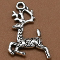 Zinc Alloy Animal Pendants Deer antique silver color plated lead & cadmium free Approx 2mm Sold By Bag