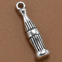 Zinc Alloy Tool Pendler, Flaske, antik sølv farve forgyldt, bly & cadmium fri, 24x5mm, Hole:Ca. 1.5mm, 100pc'er/Bag, Solgt af Bag