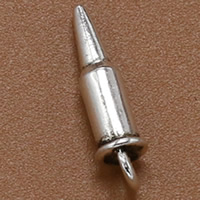 Zinc Alloy Pendler, Bullet, antik sølv farve forgyldt, bly & cadmium fri, 15x4mm, Hole:Ca. 1.5mm, 200pc'er/Bag, Solgt af Bag