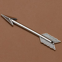 Μενταγιόν Zinc Alloy Tool, Κράμα ψευδάργυρου, Βέλος, αντίκες χρώμα επάργυρα, μόλυβδο \x26amp; κάδμιο ελεύθεροι, 62x11mm, Τρύπα:Περίπου 1.5mm, 100PCs/τσάντα, Sold Με τσάντα