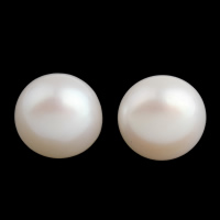 Freshwater Pearl Örhängen, mässing örhänge inlägg, naturlig, rosa, 13-14mm, Säljs av Par