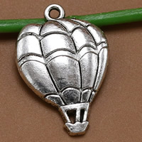 Køretøj Shaped Zinc Alloy Pendler, Hot Balloon, antik sølv farve forgyldt, bly & cadmium fri, 25x17mm, Hole:Ca. 1.5mm, 100pc'er/Bag, Solgt af Bag