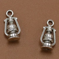 Zinc Alloy väline riipukset, Sinkkiseos, Öljylamppu, antiikki hopea päällystetty, lyijy ja sen kadmium vapaa, 16x8x5mm, Reikä:N. 1.5mm, 100PC/laukku, Myymät laukku