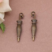 Zinc Alloy Tool Pendants Umbrella antique bronze color plated lead & cadmium free Approx 1-1.5mm Sold By Bag