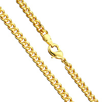 Collier chaîne en laiton, Plaqué d'or 24K, chaîne de torsion ovale & pour homme, protéger l'environnement, sans nickel, plomb et cadmium, 5x4x1mm, Vendu par Environ 18 pouce brin