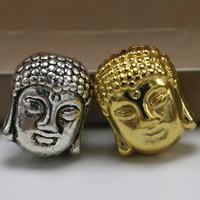 Buddhistiska pärlor, Zink Alloy, Buddha, plated, buddhistiska smycken, fler färger för val, leda & kadmiumfri, 11x9mm, Hål:Ca 1.5mm, 100PC/Bag, Säljs av Bag