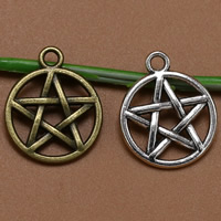 Zink Alloy Star Pendant, Pentagram, plated, fler färger för val, leda & kadmiumfri,  20x16mm, Hål:Ca 1.5mm, 100PC/Bag, Säljs av Bag