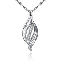 Collana in ottone di stesa Micro zircone cubico, placcato platino, Catena di Singapore & Micro spianare cubic zirconia, assenza di nichel,piombo&cadmio, 31x10mm, Venduto per Appross. 17.5 pollice filo