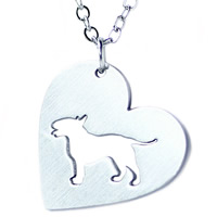 Stainless Steel Jewelry Necklace with 5cm extender chain Heart oval chain original color Sold Per Approx 20.5 Inch Strand