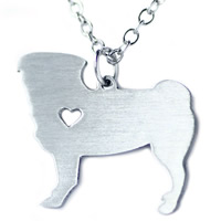 Stainless Steel Jewelry Necklace with 5cm extender chain Dog oval chain original color Sold Per Approx 20.5 Inch Strand