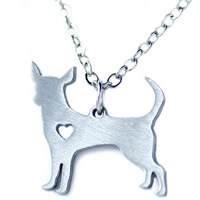 Stainless Steel Jewelry Necklace with 5cm extender chain Dog oval chain original color Sold Per Approx 20.5 Inch Strand