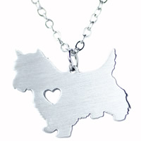 Stainless Steel Jewelry Necklace with 5cm extender chain Dog oval chain original color Sold Per Approx 20.5 Inch Strand