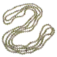 Klaring Fashion Ketting, Zoetwater Parel, Aardappel, 2-strengs, 6-7mm, Per verkocht Ca 78.5 inch Strand