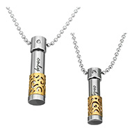 Collana in acciaio inossidabile, acciaio inox, placcato, formato differente per scelta & Ball chain & con modello lettera & per la donna & con strass & bicolore, Venduto da filo