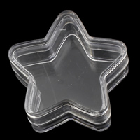 Sieraden Kralen Container, Plastic, Ster, 36x35x15mm, 12pC's/Bag, Verkocht door Bag