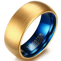 Tungsten Staalring voor Mannen
, Wolfraam staal, plated, verschillende grootte voor keus & geborsteld & voor de mens & two tone, 8mm, Verkocht door PC