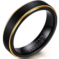 Tungsten Steel Ring for Men  plated & brushed & for man & two tone 5mm Sold By PC