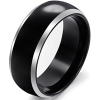 Tungsten Steel Ring for Men  plated & for man & two tone 8mm Sold By PC