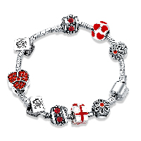 Pulseira de European, liga de zinco, with corrente de latão, banhado, Cadeia de cobra & para mulher & esmalte & com strass, níquel, chumbo e cádmio livre, vendido para Aprox 7.8 inchaltura Strand