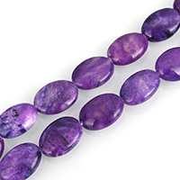 obojena Jade Perla, Stan Oval, imitacija sugilite, ljubičasta boja, 18x13mm, Rupa:Približno 1.3mm, Približno 22računala/Strand, Prodano Per Približno 15 inčni Strand