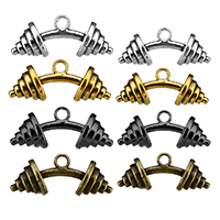 Zinklegering Tool Hangers, Zinc Alloy, Barbell, plated, verschillende grootte voor keus, meer kleuren voor de keuze, nikkel, lood en cadmium vrij, 100pC's/Lot, Verkocht door Lot