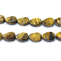 Tiger Eye Kralen, Traan, natuurlijk, 18x13x6mm, Gat:Ca 1.1mm, Lengte Ca 16 inch, 5strengen/Lot, Ca 22pC's/Strand, Verkocht door Lot