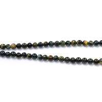 Perles oeil de tigre, Rond, naturel, normes différentes pour le choix, couleurs mélangées, grade A, Trou:Environ 0.4-1mm, Longueur Environ 15.5 pouce, Vendu par lot