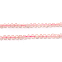 Természetes rózsakvarc gyöngy, Rose Quartz, Kerek, különböző méretű a választás, Lyuk:Kb 0.1-1mm, Hossz Kb 14 inch, Által értékesített Lot