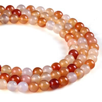 Naturlig rød agat perler, Red Agate, Runde, forskellig størrelse for valg, Hole:Ca. 1mm, Solgt Per Ca. 15.5 inch Strand